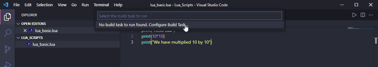 Build Task konfigurieren