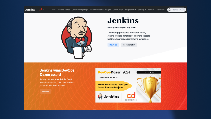 Installiere Jenkins, indem du es von der Website herunterlädst.