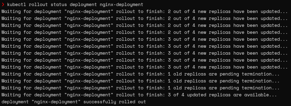 Rollout-Status Bereitstellung