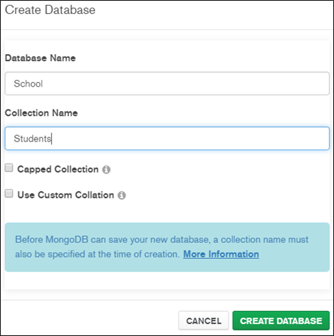 Datenbank erstellen