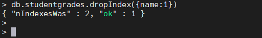 Beispiel dafür, wie man einen MongoDB-Index ohne Namen löscht.