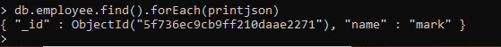 Find-Methode in MongoDB Shell