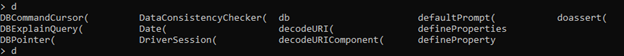MongoDB-Shell-Tastenkombinationen.