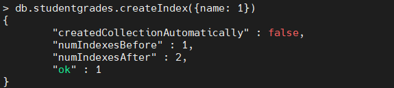 Erstellung eines einzelnen Feldindex in MongoDB.