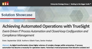 ESG: Achieving Automated Operations with TrueSight