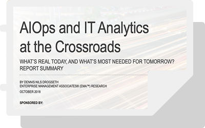 AIOps and IT Analytics at the Crossroads