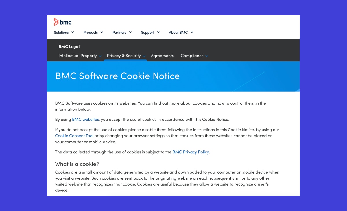 BMC Software Cookie Notice