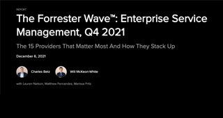 The Forrester Wave<sup>™</sup>: Enterprise Service Management, Q4 2021
